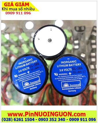 Pin Sonnecell SL-386; Pin nuôi nguồn Sonnecell SL-386 lithium 3.6v 1/6D 1000mAh _Xuất xứ Đức